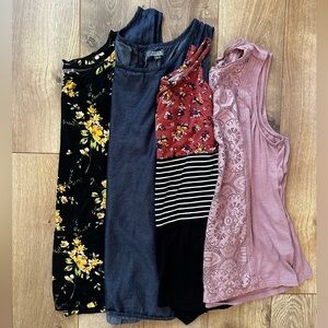 Lot of 4 sleeveless tops for layering. Maurice’s